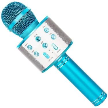 Imagem de Microfone Karaokê Bluetooth Reporter Grava Muda Voz - Casamiga