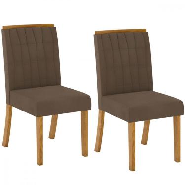 Imagem de Kit de 02 Cadeiras Estofadas para Sala de Jantar Melina