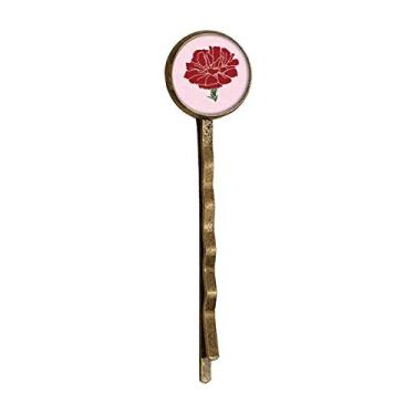 Imagem de Rosa Cravo Mothe Day Flor Planta Retrô Metal Cabelos Grampo Cabeça