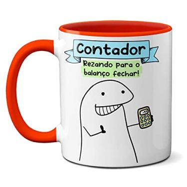 Imagem de Caneca Contador Rezando Para O Balanço Fechar! Presente (Vermelha)