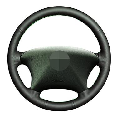Imagem de OZEQO Capas de volante de carro de couro preto macio, apto para Citroen Xsara Picasso 2003-2010 Peugeot Partner 2003 2004 2005-2008