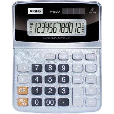 Imagem de Calculadora De Mesa 12 Digitos Vighs V1800 Pta