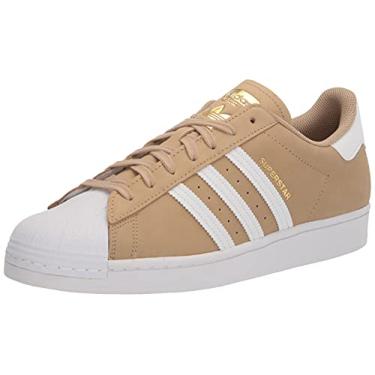 Imagem de adidas Originals Tênis masculino Superstar, Tom bege/branco/dourado metálico, 5