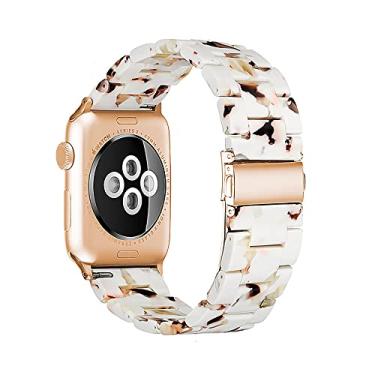 Imagem de Pulseira 3 Elos Marmore LTIMPORTS compatível com Apple Watch 42mm (Series 11/10), 41mm (Series 9/8/7), 40mm (Series 6/5/4/SE) e 38mm (Series 3/2/1)