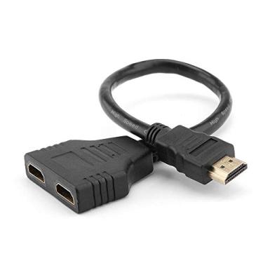 Imagem de Cabo Divisor Duplicador Y HDMI Macho X 2 HDMI Femea (1.4V) 0,3M XT-2010