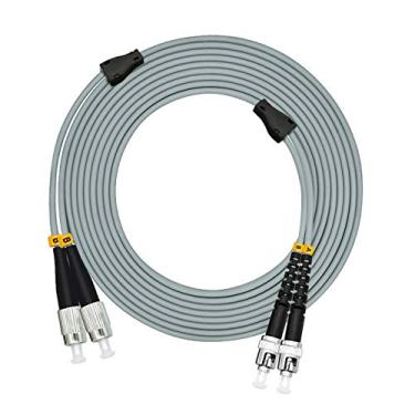 Imagem de Jeirdus 10 metros FC para ST Cabo de Fibra Óptica Duplex 62.5/125 OM1 Cabo de Fibra Óptica Multimodo 10M 33FT FC-ST