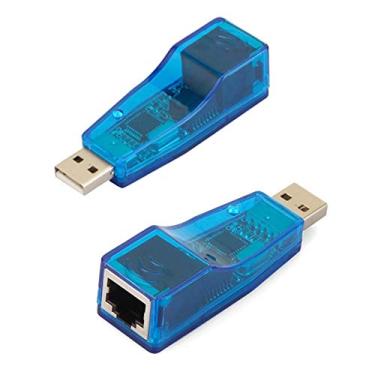 Imagem de Adaptador USB Ethernet, USB 2.0 para Ethernet RJ45 Cabo de rede adaptador conector 10/100 Mbps, compatível com Windows 7/8, Android, tablet, com CD de unidade