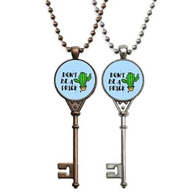 Imagem de OFFbb-USA Don't Be A Prick Cactus Art Deco Presente Fashion Chaveiro Pingente Joias Decoração Casal