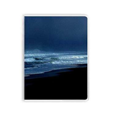 Imagem de Caderno de fotos da natureza da ciência da praia do oceano, capa de chiclete, diário de capa macia