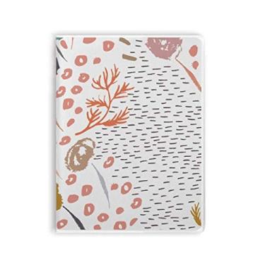 Imagem de Caderno de arte abstrata com estampa de plantas e capa macia para diário