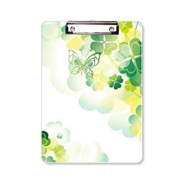 Imagem de Borboleta Trevo de Quatro Folhas de São Patrício Pasta Prancheta Placa de suporte A4