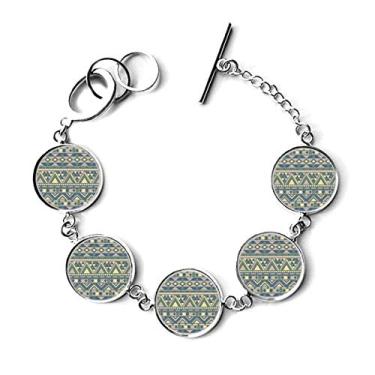 Imagem de DIYthinker Pingente de corrente de bracelete nórdico irregular de triângulo de losango