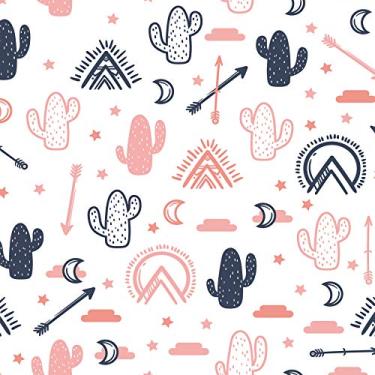 Imagem de Papel de Parede Infantil Cactos e Flechas 57x270cm