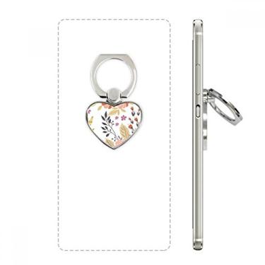 Imagem de Suporte universal de anel de telefone branco amarelo flor laranja suporte