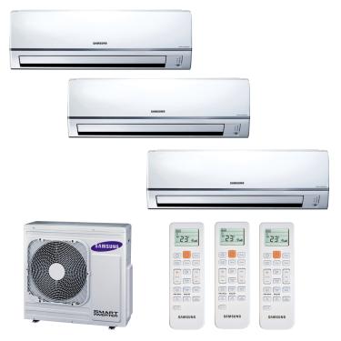 Ar Condicionado Multi Split Inverter Hi Wall Samsung 2x9000 e 1x12000 BTUs Quente Frio 220 Volts
