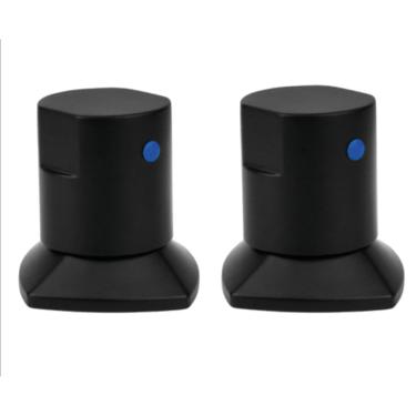 Imagem de Kit 02 und Acabamento De Registro Preto Encaixe Padrão Deca Docol 1.2 e 3.4