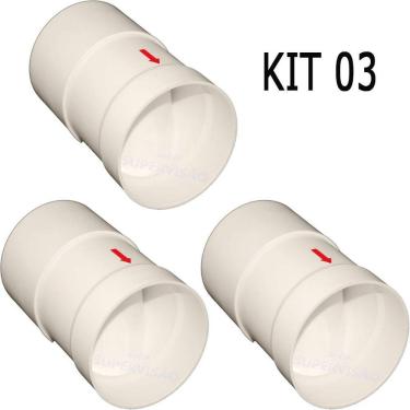 Imagem de 3 Valvula Luva De Retencao Esgoto 100 Anti Ratos E Mau Cheir