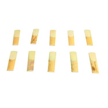 Imagem de Palheta de Saxofone Alto, Combinação Perfeita 10 Peças Palhetas de Saxofone Fácil de Tocar Plana Eb Instalação Simples para Substituição (tamanho 3)