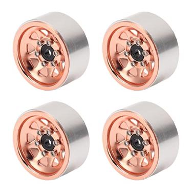 Imagem de Cubo de Roda de Metal RC, Cubo de Roda de Carro RC 1.0in 4 PCS 7mm Hex Driver Material de Ferro para Modelos Em Pequena Escala (Ouro)