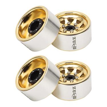 Imagem de Cubo de Roda de Metal RC, Cubo de Roda de Carro RC 1.0in 4 PCS 7mm Hex Driver Material de Ferro para Modelos Em Pequena Escala (Cobre)