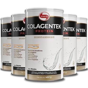 Imagem de Kit 5 Colagentek Protein Vitafor Neutro 460g