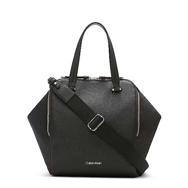 Imagem de Calvin Klein Bolsa Organizacional com Compartimento Triplo de Mármore, Preto/prata, One Size