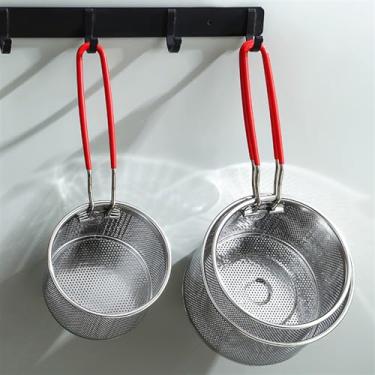 Imagem de Filtro de alimentos 1 pç filtro quente colher de macarrão cesta de fritura de resíduos de óleo filtro de malha escorredor para vegetais batatas fritas anéis de cebola asa de frango (cor: filtro de óleo)