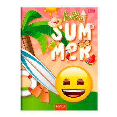 Imagem de Caderno Hello Summer Emoji 96 Folhas Brochura - Foroni - Macrozão