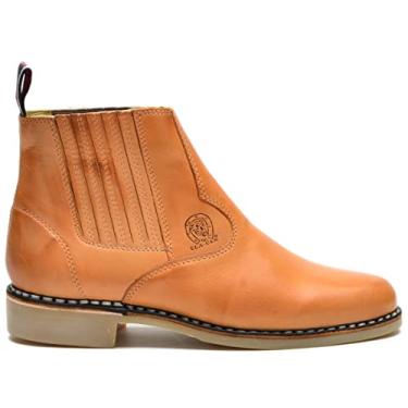 Imagem de Botina Masculina Vira Francesa Solado Látex Costurado (Bege, BR, Adulto, Numérico, 43)