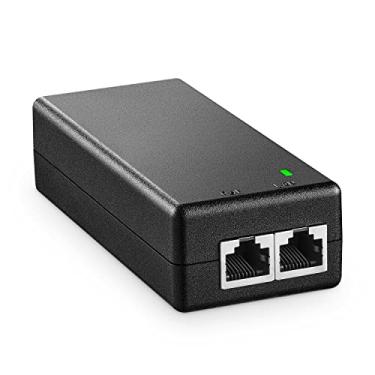 Imagem de MokerLink Injetor Gigabit PoE, 802.3af 15.4W, Ethernet 10/100/1000Mbps, Plug & Play, adaptador não PoE para PoE, distância de até 100 metros