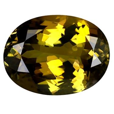 Imagem de 2,66 ct Certificado AIG Forma Oval (10 x 7 mm) Tanzanita Amarela Marrom Não Aquecida Pedra Natural Solta, Large, pedra preciosa, Tanzanita