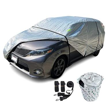 Imagem de URBY Capa para Mini-Van com acesso lateral fácil, proteção total para todos os climas, fácil de enrolar com bolsa de armazenamento extra grande, serve para Sienna, Odyssey, Caravan, Pacifica, Carnaval, Sedona e Quest