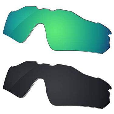 Imagem de Galvanic Lentes de substituição para óculos de sol Oakley Radar EV Path OO9208 - Jade + Preto polarizado - Pacote combo