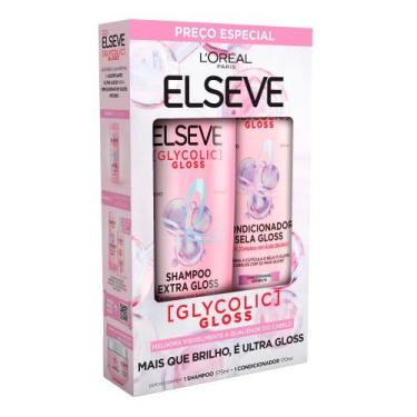 Imagem de Kit Elseve Glycolic Gloss L'oréal Paris Shampoo 375ml E Condicionador