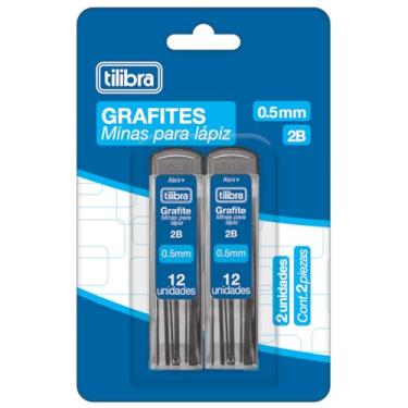 Imagem de Tilibra - Minas Grafite 0.5mm 2B - Blister com 2 tubos com 12 grafites cada