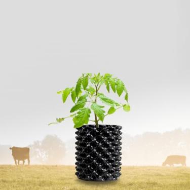 Imagem de Vaso AIR GROW Cultivando Sustento para Raízes Saudáveis 7,9 Litros Resistentes e Duráveis para Cultivo Indoor ou Outdoor com Diâmetro 20cm e Altura 25cm (Preto) (Preto)