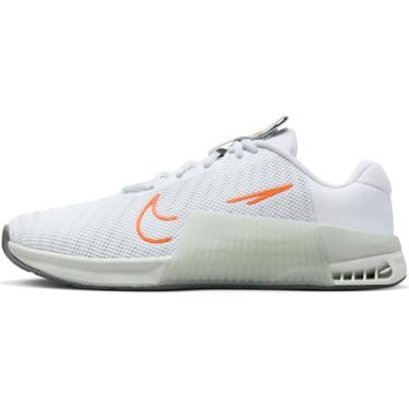 Imagem de NIKE Metcon 9, cano baixo masculino, Branco Branco Claro Prata Mandarim Brilhante, 40 BR