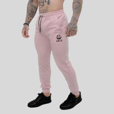 Imagem de Calça Moletom Masculino Jogger Slim Agasalho Flanelado Carinha Feliz-Masculino