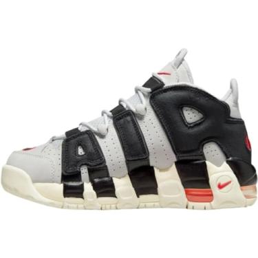 Imagem de Nike Tênis de basquete Bid Kids Air More Uptempo DX3360 001, Vermelho universitário/laranja total/poeira de fóton, 18