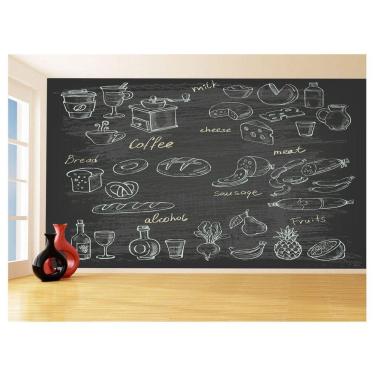Imagem de Papel De Parede 3D Estilo Lousa Cozinha Menu Dia 3,5M Lcb29