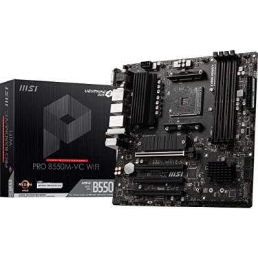 Imagem de MSI Placa-mãe PRO B550M-VC WiFi ProSeries (AMD Ryzen 5000 Series, AM4, DDR4, PCIe 4.0, SATA 6Gb/s, M.2, USB 3.2 Gen 2, HDMI/DP, Wi-Fi 6E, Bluetooth 5.2, mATX)