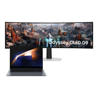 Imagem de Galaxy Book4 Pro Ci7 + Monitor Gamer Odyssey OLED G9 49&quot;