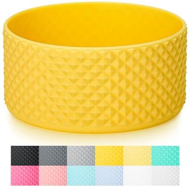 Imagem de Bluwing Parte inferior protetora de silicone para botas de 907 g 1,134 g, garrafa de ferro, takeya, MIRA e outras garrafas de água, antiderrapante livre de BPA, não serve para Stanley Tumbler (amarelo