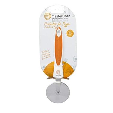 Imagem de Cortador De Pizza, Gastronomie Series, 1 Unidade, 20 Cm, Cabo Branco e Laranja Lâmina Aço Inox, MasterChef