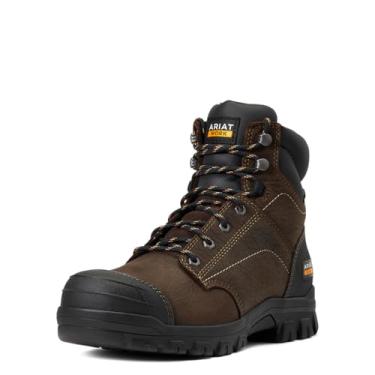 Imagem de ARIAT Calçado feminino Treadfast 15 cm à prova d'água aço bico trabalho segurança casual - marrom, Marrom escuro, 8.5 Wide Big Kid