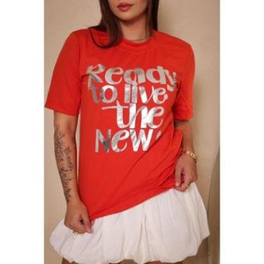 Imagem de Camiseta Feminina Oversize Silkada Prata-Feminino