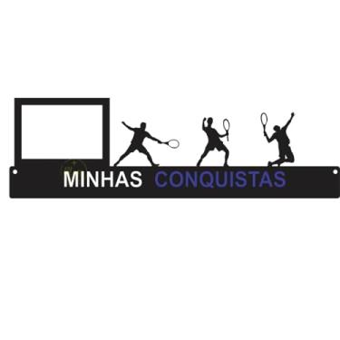 Imagem de Porta Medalhas Tennis/Badminton Quadro Minhas Conquistas, MDF