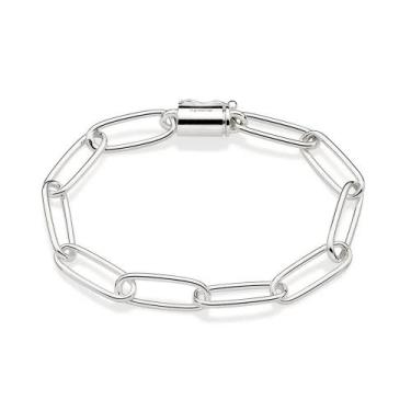 Imagem de Pulseira de prata 925 feminina rommanel elo longo oval 18 cm 850041