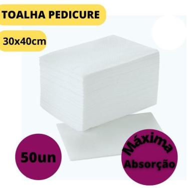 Imagem de Toalha descartável pedicure 30x40cm alta absorção 50unidades - Liz Pro