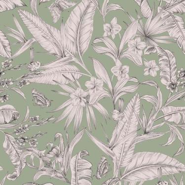 Imagem de Papel de Parede Botânica HF Folhagem Verde 81512 - Studio
